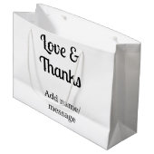 Liefde en dank bedrijfsnaam tekstbericht groot cadeauzakje (Voorkant Gekanteld)