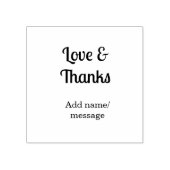 Liefde en dank bedrijfsnaam tekstbericht rubberstempel (Afrduk)