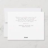 Liefde en Dank Chic Baby Foto Geboorteaankondiging Feestdagenkaart (Achterkant)