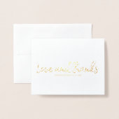 Liefde en dank chic bruiloft bedank foto folie kaarten (Voorkant met envelop)