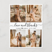 Liefde en Dank Collage Bruiloft Dank Je Fotoalbum Briefkaart (Voorkant)