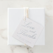 Liefde en Dank Elegant Trouw Zilver Bedankjes Labels (Met doos)