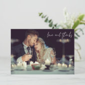 Liefde en Dank Foto Bruiloft Bedankt (Staand voorkant)