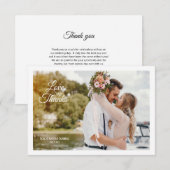 Liefde en Dank Foto Trouwkaart Kaart (Voorkant / Achterkant)