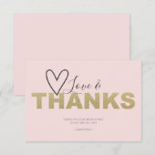 Liefde en Dank Hart Dank U Bedankkaart (Voorkant / Achterkant)