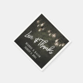 Liefde en Dank Industriele Bakstenen met Edison Ve Servet (Hoek)