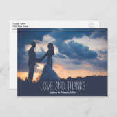 Liefde en dank je bruiloft dank je briefkaart (Voorkant / Achterkant)