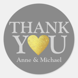 liefde en dank je . trouwfeesten ronde sticker