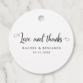Liefde en dank Minimalistische Trouwdag Elegant Ee Bedankjes Labels