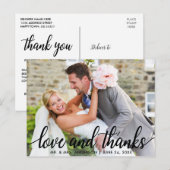 Liefde en Dank Modern Huwelijk Mijnheer en Mevrouw Briefkaart (Voorkant / Achterkant)