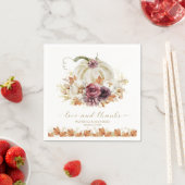 Liefde En Dank Pompoen Bloem Bruiloft Servet (Insitu)