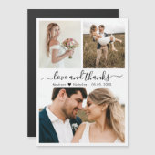 Liefde en Dank Script Collage Trouw Dankjewel (Voorkant / Achterkant)