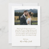 Liefde en Dank Script Foto Collage Trouw Dankbetui Bedankkaart (Achterkant)