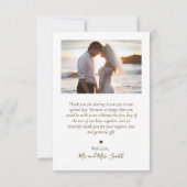 Liefde en Dank Script Foto Collage Trouw Dankbetui Bedankkaart (Achterkant)