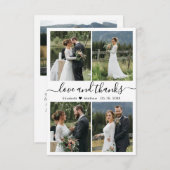 Liefde en Dank Script voor Foto Collage Bruiloft Bedankkaart (Voorkant / Achterkant)
