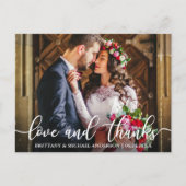 Liefde en Dank Trouw Dank Je Foto Briefkaart (Voorkant)