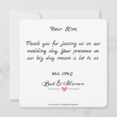 Liefde en Dank Trouwfoto Collage Bedankkaart (Achterkant)