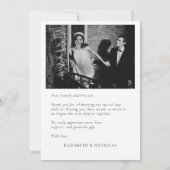 Liefde en Dank Typografie Foto Collage Bruiloft Bedankkaart (Achterkant)