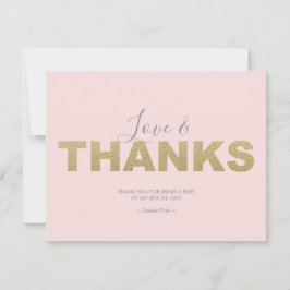 Liefde en Dank X en O Dank je Bedankkaart