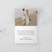 Liefde en Dank Zwart-Wit Trouwfoto Bedankkaart (Binnen)