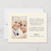 Liefde en Dank Zwarte Trouwfoto Bedankt (Achterkant)