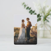 Liefde en dankbaarheid | Fotofoto van verticale br Bedankkaart (Staand voorkant)