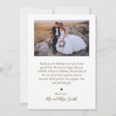 Liefde en Dankbaarheid Gouden Script Foto Collage  Bedankkaart (Achterkant)