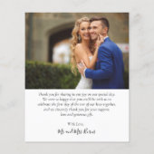 Liefde en Dankbaarheid Huwelijksfoto Met Dank Flyer (Achterkant)