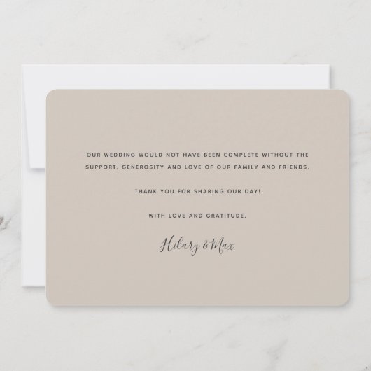 Liefde en dankbaarheid | Multi-Photo Wedding Bedankkaart (Achterkant)