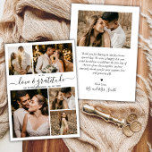 Liefde en dankbaarheid Script 5 Fotocollage Weddin Bedankkaart
