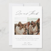 Liefde en Dankbaarheid Script 6 Foto Collage Huwel Bedankkaart (Voorkant)