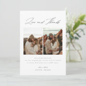 Liefde en Dankbaarheid Script 6 Foto Collage Huwel Bedankkaart (Staand voorkant)