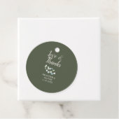 Liefde en Dankbaarheid Script Eucalyptus Bruiloft Bedankjes Labels (In situ)