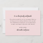 Liefde en Dankbaarheid Script Overlay Trouwfoto Ro Bedankkaart (Achterkant)