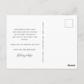 Liefde en dankbaarheid | Weddenfoto Hartelijk dank Briefkaart (Achterkant)