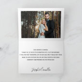 Liefde en Dankbaarheid Whimsy Trouwfoto Bedankkaart (Binnen)