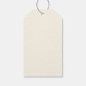 Liefde en Dankbaarheid Zwart Ivoor Monogram Trouwf Cadeaulabel (Achterkant)