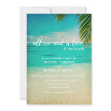 Liefde en de Beach bruiloft uitnodiging