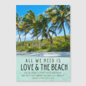 Liefde en de Beach Destination Wedding Save Date (Voorkant)