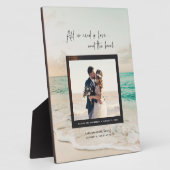 Liefde en de Beach Wedding Foto Fotoplaat (Zijkant)