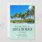 Liefde en de Beach Wedding Foto sparen de Datum Save The Date (Voorkant)