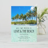 Liefde en de Beach Wedding Foto sparen de Datum Save The Date (Staand voorkant)