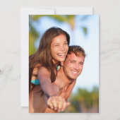Liefde en de Beach Wedding Foto sparen de Datum Save The Date (Achterkant)