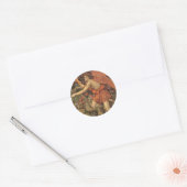 Liefde en de maagd van John Stanhope Ronde Sticker (Envelop)