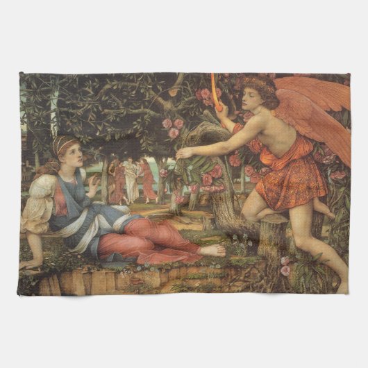 Liefde en de Maagd van John Stanhope Theedoek (Horizontaal)