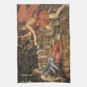 Liefde en de Maagd van John Stanhope Theedoek (Verticaal)