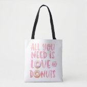 Liefde en donuts tote bag (Voorkant)