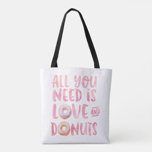 Liefde en donuts tote bag (Achterkant)
