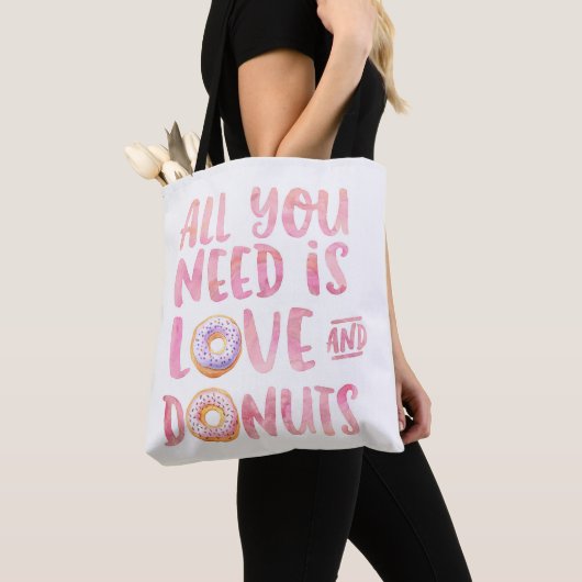 Liefde en donuts tote bag (Dichtbij)
