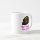 Liefde en een chocoladehart koffiemok (Voorkant rechts)